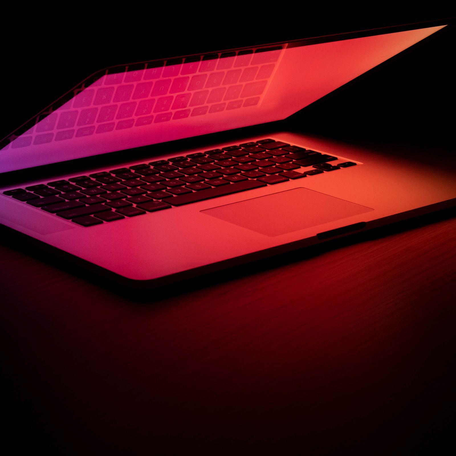 Dark room with Laptop glow